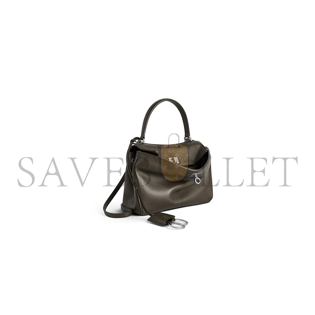 BALENCIAGA WOMEN'S RODEO MINI HANDBAG IN KHAKI 7954562AA4U3503 (22.8*9.9*8.3cm) BALENCIAGA WOMEN'S RODEO MINI HANDBAG IN KHAKI 7954562AA4U3503 (22.8*9.9*8.3cm)